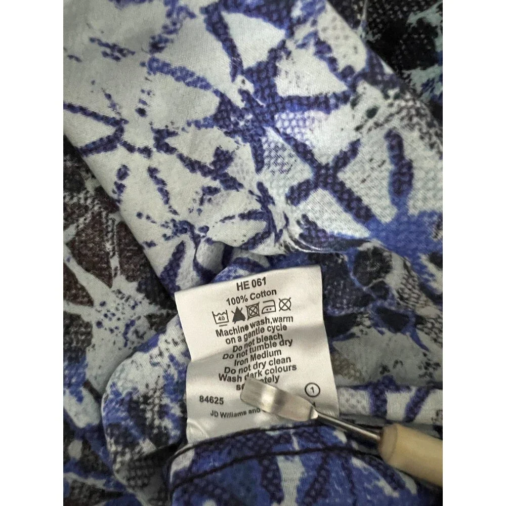 Joe Browns Y2K Abstract Shirt Blue Retro Loud Streetwear Festival 2XL - Picture 7 of 8